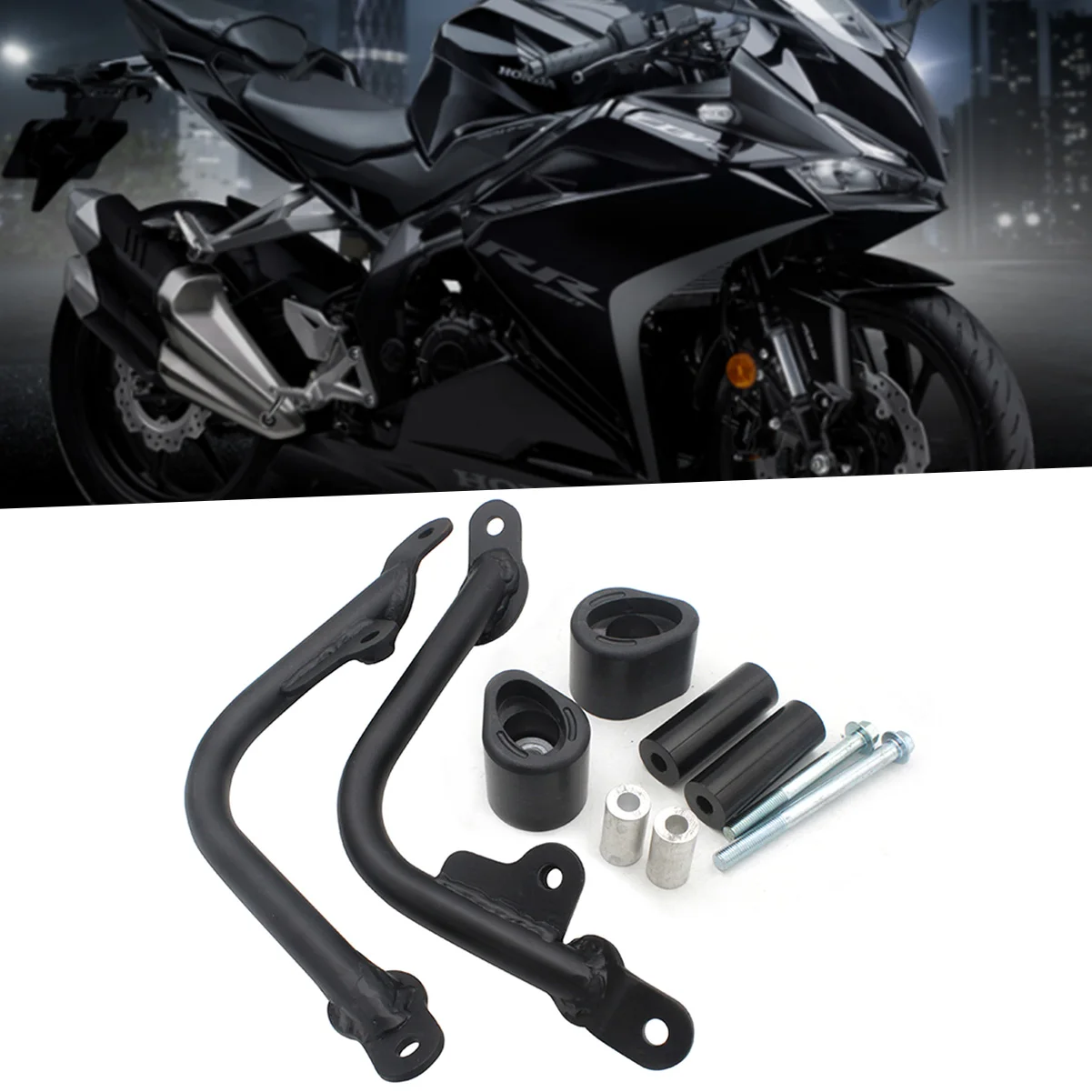 

Semspeed For CBR250RR 2017-2020 2021 Motorcycle Frame Anti Crash Slider Body Protection Falling Protection Frame Slider Pad POM