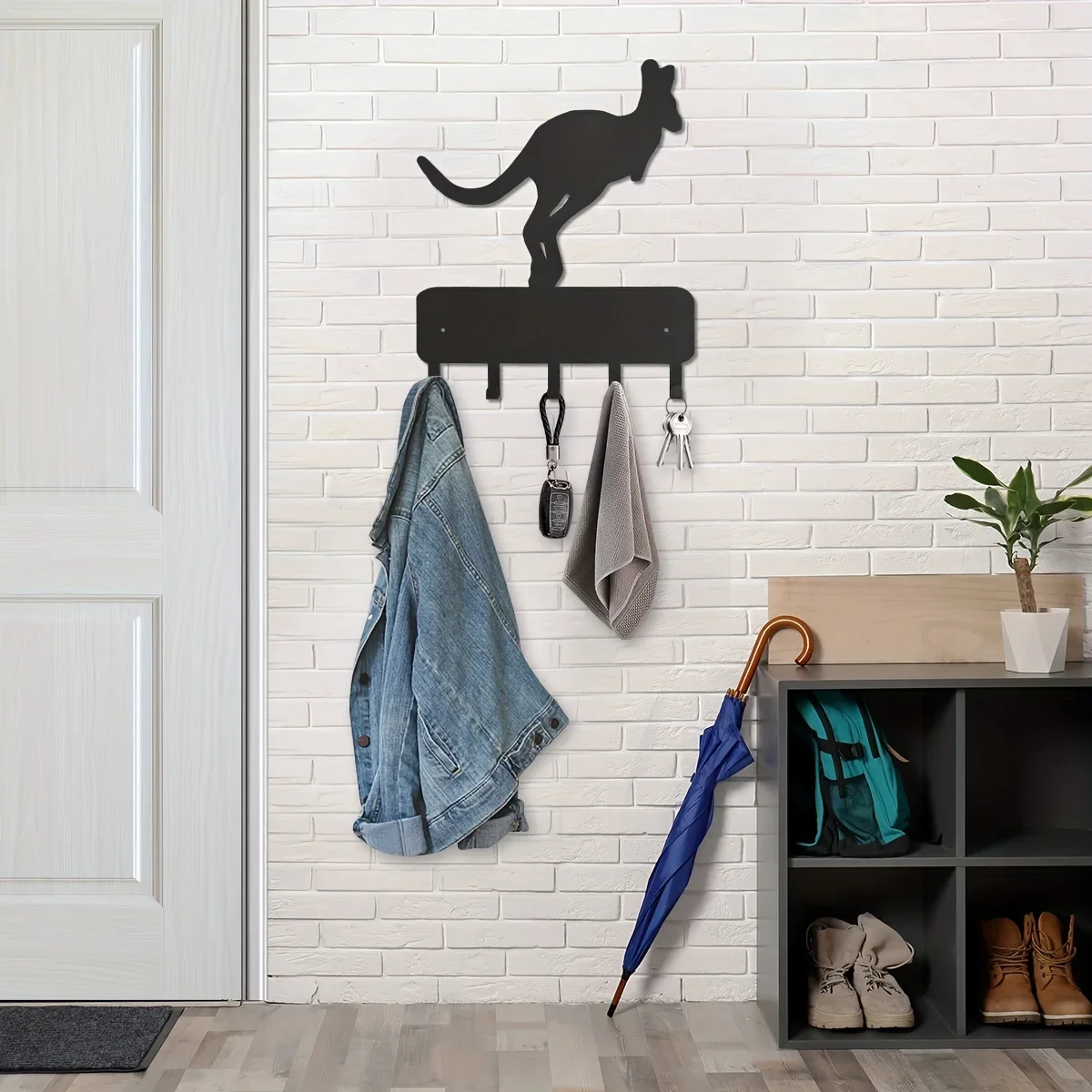 

CIFBUY Metal Kangaroo Key Hooks, Wall Mounted Hooks, Household Multi-Purpose Clothes Bag Key Hooks, Living Room Wall Decoration