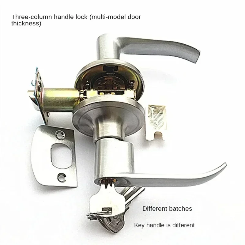

Дверные замки из нержавеющей стали с шариками для спальни и ванной, с фурнитурой и аксессуарами для домашнего использования, дверные замки с ключом