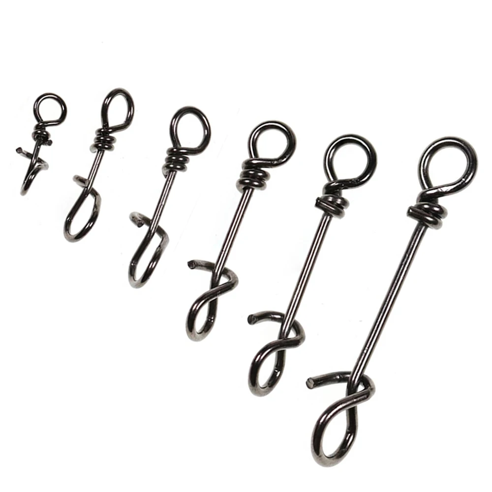 2550PCSStainlessSteelQuickChangeFlyClipsNoKnotsFishingSnap