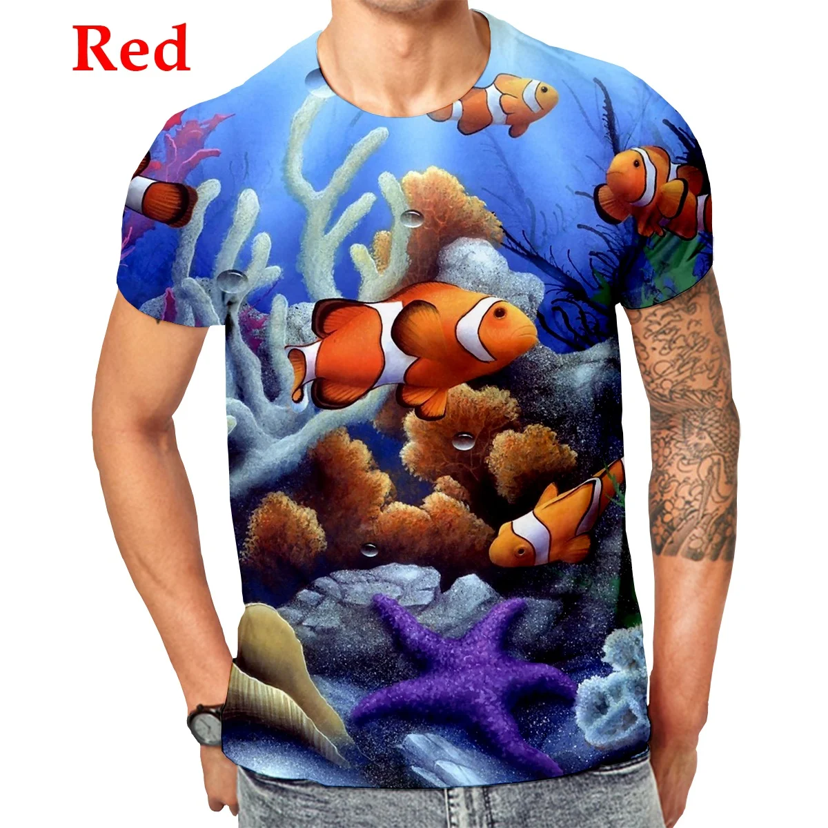 2022 Summer Fishing Enthusiasts 3D Printed Fish Pattern T-shirt Ferocious Fish Short-sleeved Fishing T-shirt t shirt sale T-Shirts