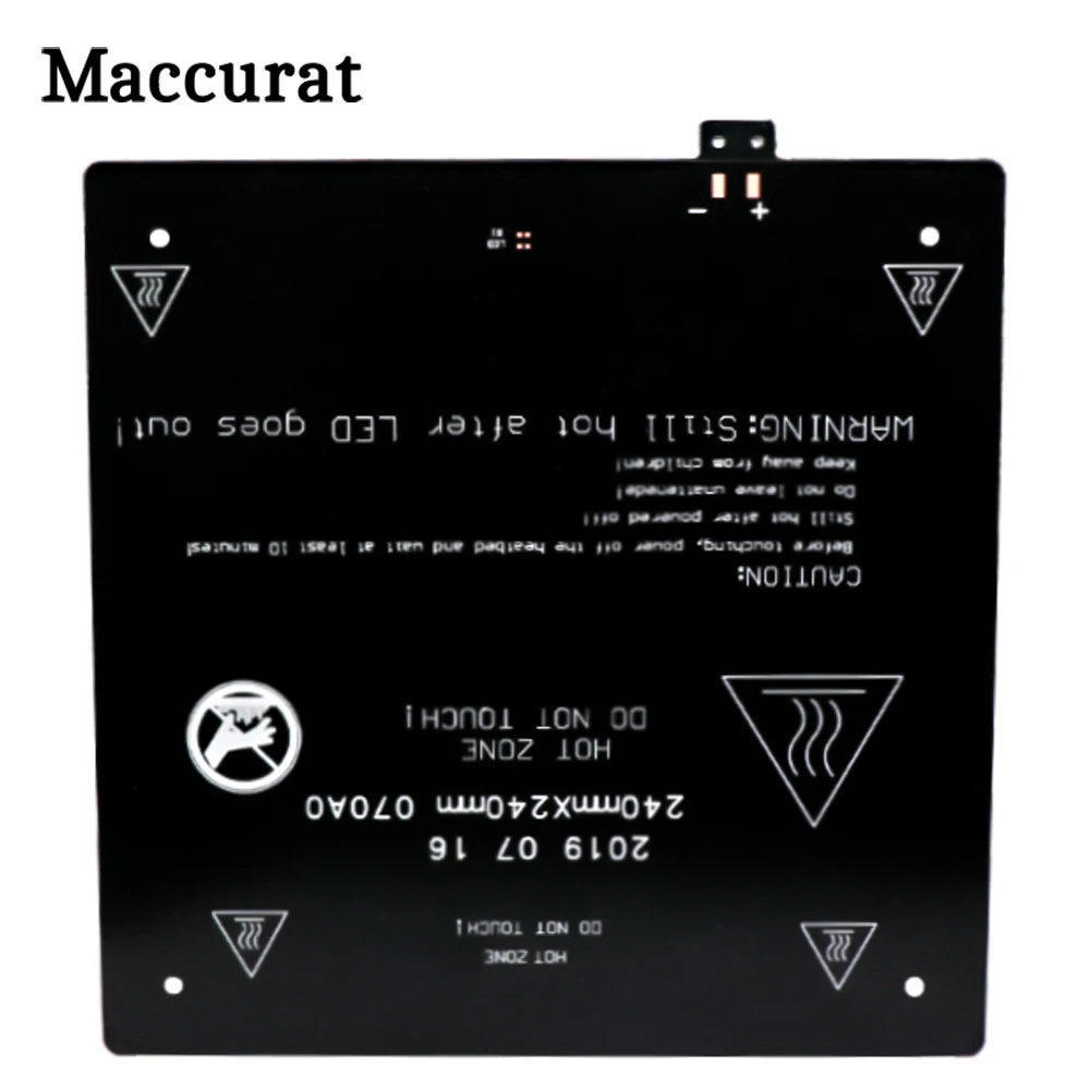 

240*240*3.0mm 24V140W 3D Printer Parts Hotbed Latest Aluminum Heated Bed for Hot Bed Support Black