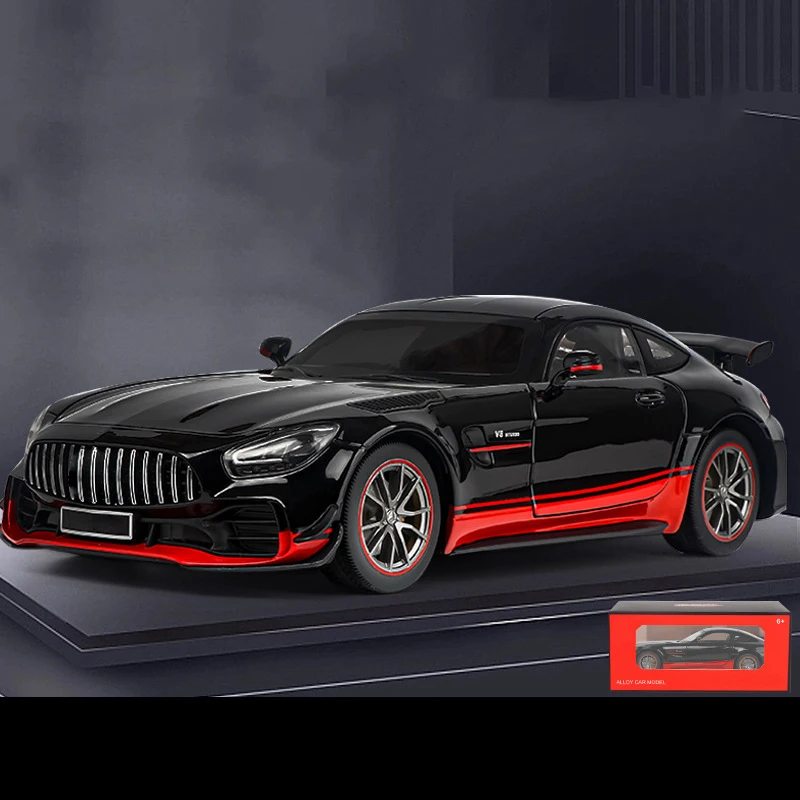 1:18 Mercedes Benz AMG GTR Alloy Metal Model Car Sound & Light Toy