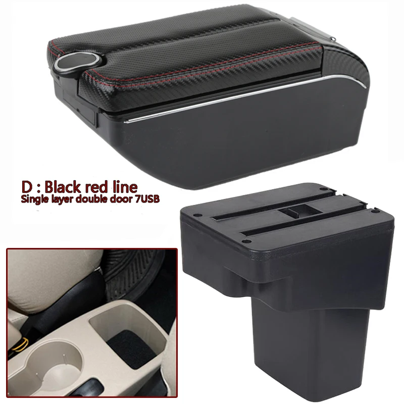 

For Hyundai SOLARIS Armrest box 2013 2014 2015 2016 Car Armrest Retrofit part Storage box Car Accessories Interior Parts