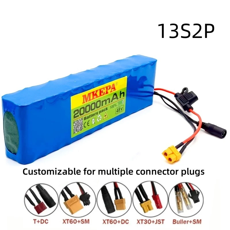 

MKEPA Original Special offer For Electric Bike 48v 20000mAh 18650 Li-ion Battery Pack 13S2P Bike Conversion Kit Bafang 30A fuse