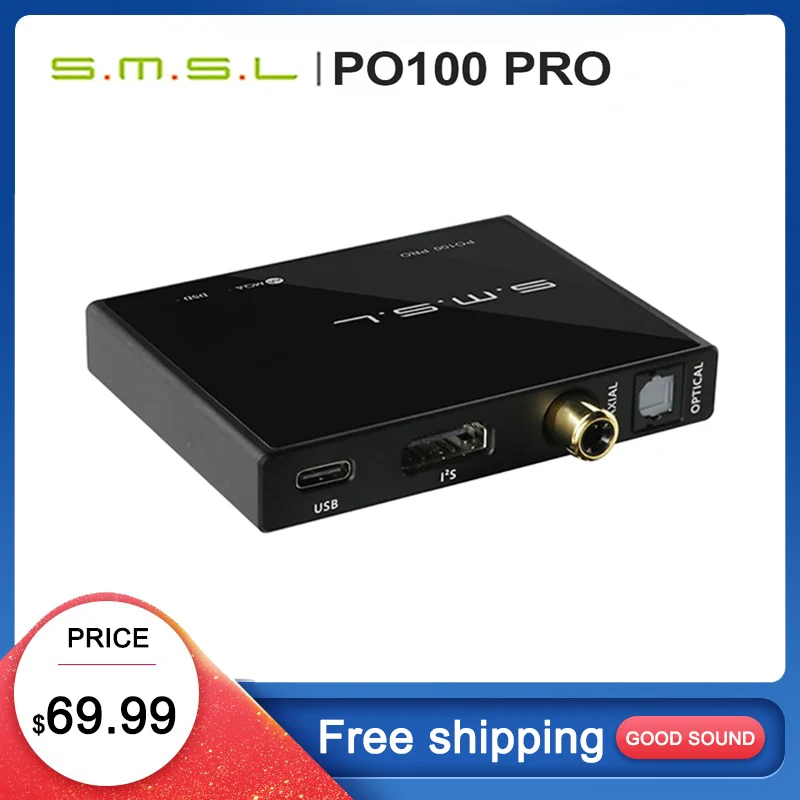 

SMSL PO100 PRO USB Digital Interface MQA Decoding DSD64 XOMS XU316 Optical Coaxial DSD512 I2S Output 32bit 768Khz for PS5 Switch