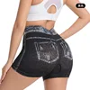 84419-9a12ef.jpg Lot de 3 shorts en jean imitation pour femme, pour fitness, course, sport, gym, entraînement, avec effet froncé aux fesses, leggings de yoga sans couture, culottes gainantes