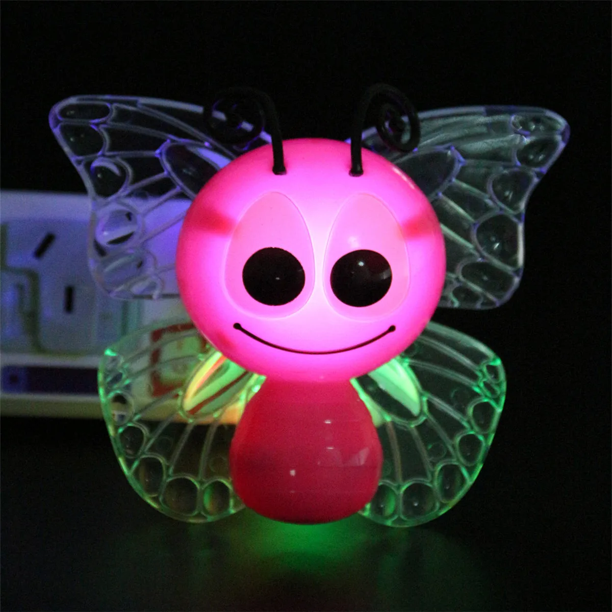 

Светодиодный ночсветильник в виде пчелы/бабочки, детская Ночная лампа, прикроватная лампа с европейской вилкой для подарка, Декор для дома/ребенка/спальни, 85-265 в, светильник