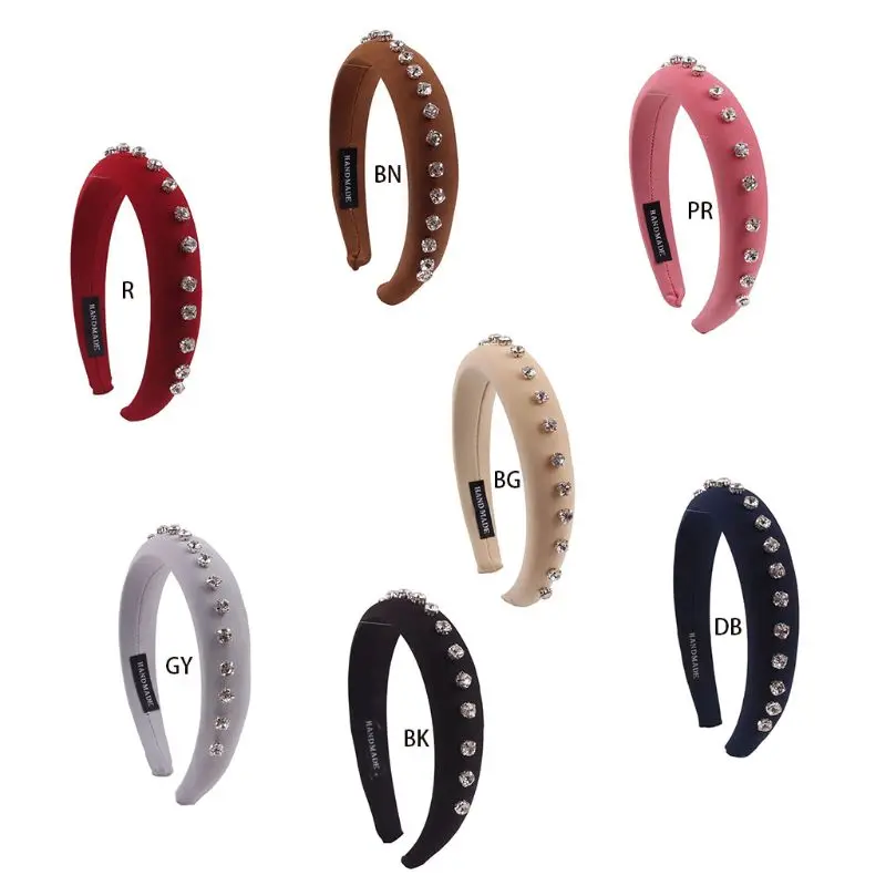 

Винтажная широкая повязка на голову в стиле панк-рок для женщин, утолщенный обруч для волос с губчатой ​​подкладкой, роскошный