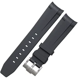Premium 20mm Waterproof Silicone Dive Watch Band for Men - Heavy Duty Sport Strap Replacement (Black)