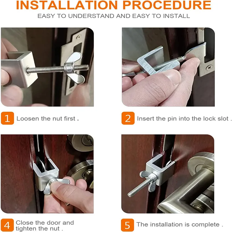 Portable Door Stopper Lock Self-Defense Anti-theft Childproof Safety Home Latch Hotel Door door latch door lock