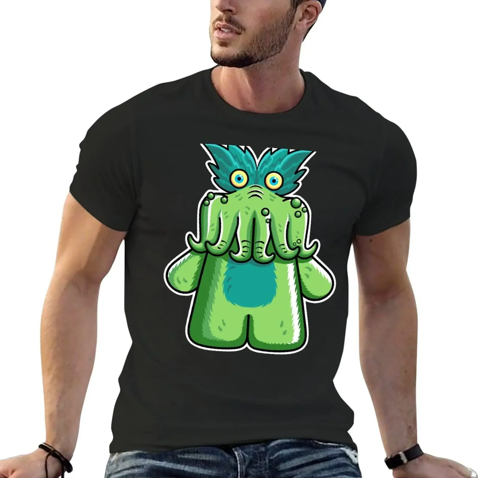 Black Friday T-Shirt Solletico-Me-Wiggly Moda Coreana Oversize Ad Asciugatura Rapida Abbigliamento Uomo