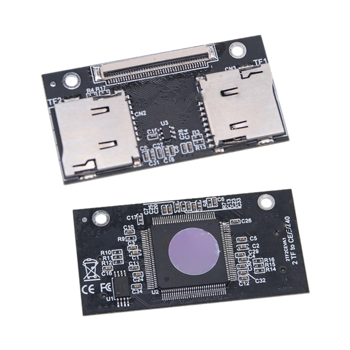 Dual TF Card Adapter with Anti-Interference Technology for Computers and Game Consoles