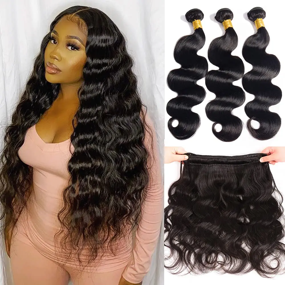 Body Wave Bundles Human Hair Brazilian Hair Weave Extensions 1/3/4 PCS Remy Human 10-40inch Body Wave Extensions