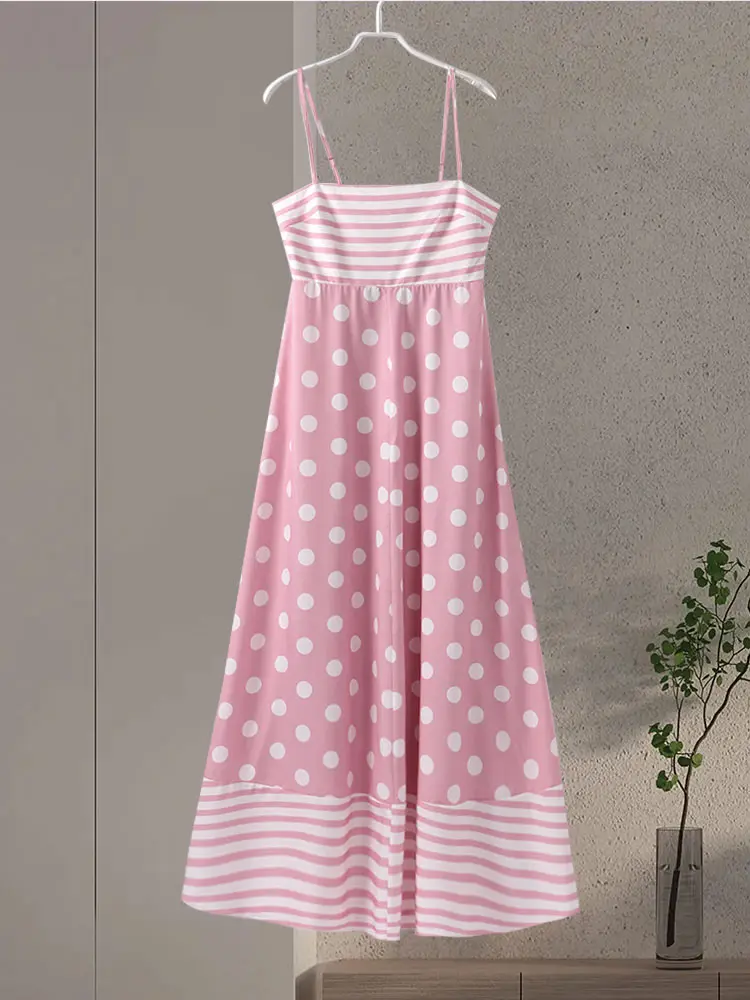 Pink Print Sling Dress Women Elegant Round Dot A Line Sleevelss Robe Female 2024 Summer Backless Elasticity Soft Dresses Lady - AliExpress 200000345 Pink Print Sling Dress Women Elegant Round Dot A Line Sleevelss Robe Female 2024 Summer Backless Elasticity Soft Dresses Lady - AliExpress 200000345