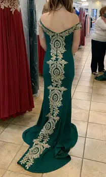 بيبي أونلاين-فساتين سهرة للنساء ، مكشوفة الكتفين ، حورية البحر ، طول الأرضية ، فساتين حفلات موسيقية رسمية ، خضراء داكنة ، أنيقة ، 5