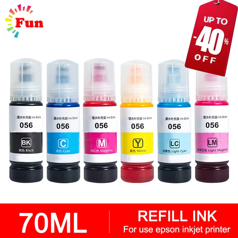 Compatible with Epson Printer Consumables 056 057 Ink L18058 Ink Bin Filling Epson L8058 L8050 L18050 Color