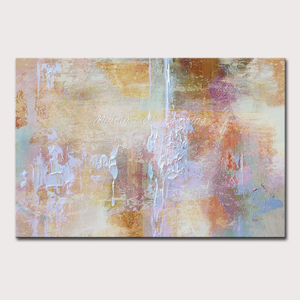 

Mintura Hand-Painted Oil Paintings on Canvas,Abstract Expressionism Wall Picture for Living Room Home Decor Wall Art No Framed