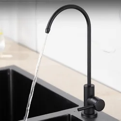Premium 304 Stainless Steel Rotatable Kitchen Water Purifier Faucet (Black)