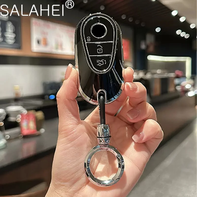 Чехол для автомобильного ключа из ТПУ, чехол для Mercedes Benz 2022 C S Class W206 W223 S350 C260 C300 S400 S450 S500, аксессуары