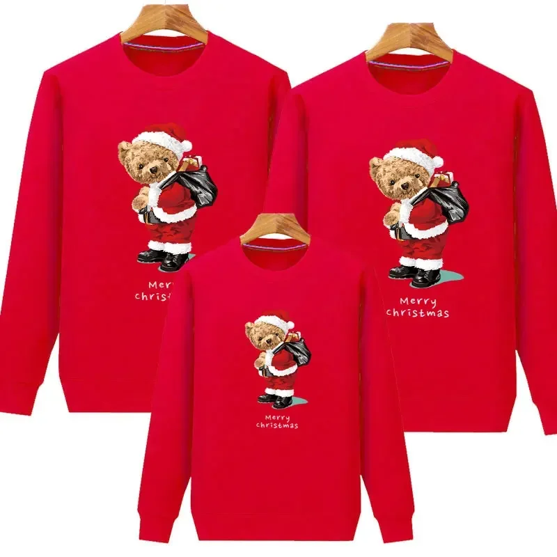 thumbnail image 2 of Conjunto familiar de jersey navideño, sudadera del escuadrón de Papá Noel, conjuntos a juego para madre, padre, hija e hijo, suéter para pareja, jersey para bebé y niño, 2 of 5