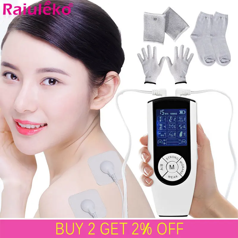 

Electric Tens EMS Massager Muscle Stimulator Pulse Therapy Acupuncture Slimming Meridian Physiotherapy Full Body Massage Machine