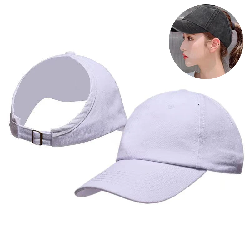 

Classic Washed Sun Hat Half-empty Baseball Cap High Ponytail Golf Summer Sport Sunhat Unisex Sun Visor Hats gorras para mujer