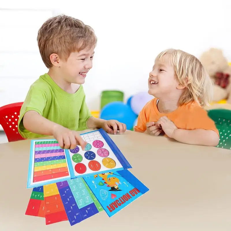 Magnetic Fraction Learning Math Toy Montessori Arithmetic Teaching Aids Score Book Educational Toys For Childrens Christmas Gift 5