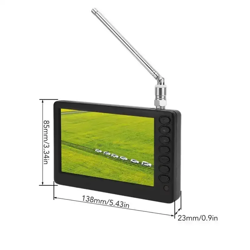 ISDB T Compliant Rechargeable 110-220V 5 Inch Portable TV 1080P Mini Digital Television EU Plug portatil digital con wifi smart tv