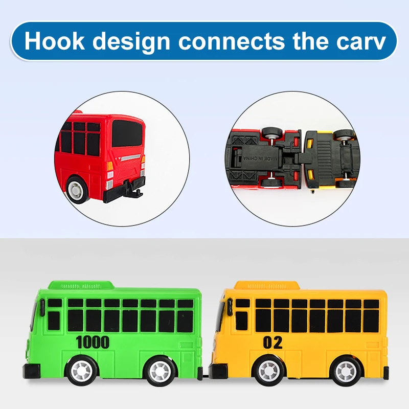 Bus Jouet à Friction - Mini Voiture Pull-back, 18,5 Cm, Bleu, Sans Pile - Cadeau Enfant Anniversaire - 10