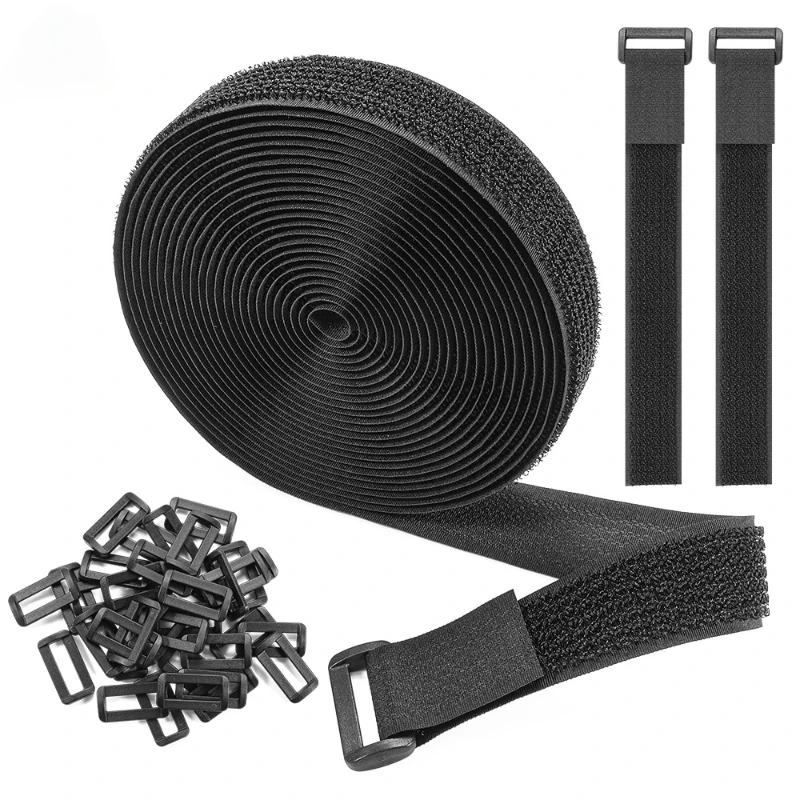 5MetersAdjustableFasteningHookandLoopStrapswith25BucklesFree