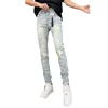 New Korean Luxury Clothing High Quality Jeans for Men Fashion Slim Fit Pencil Pants with Holes Summer Casual Denim Trousers Male 5