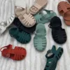 Children Summer PVC Baotou Roma Sandals Kids Boy and Girl Fashion Classical Jelly Shoes Soft Sole Flat Baby Beach Shoes SO127 1