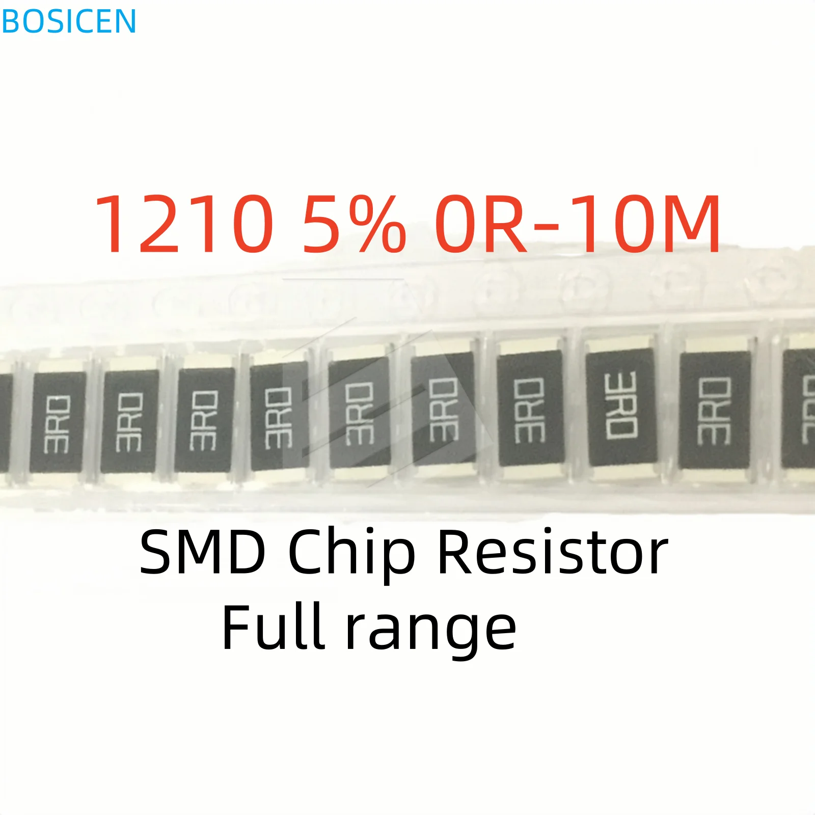 100PCS 1210 1/2W SMD Chip Resistor 0R-10M 1 10 22 47 100 220 330 470 ohm 10R 47R 100R 220R 470R 1K 2.2K 4.7K 10K 100K 1M