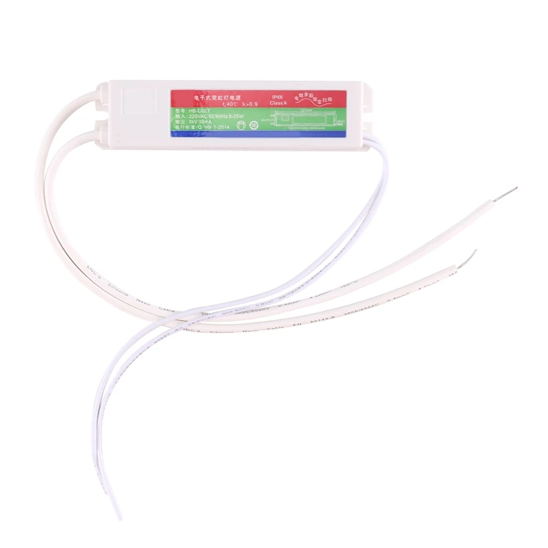 3kV 30mA Electronic Neon Transformer - 5-25W Power Supply For Outdoor Neon Signs & Flashing Displays