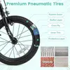 Children's 12-18 Inch Bike with Training Wheels, Pneumatic Tires, Adjustable Seat & Handlebar, Dual Brake System for Ages 3-8