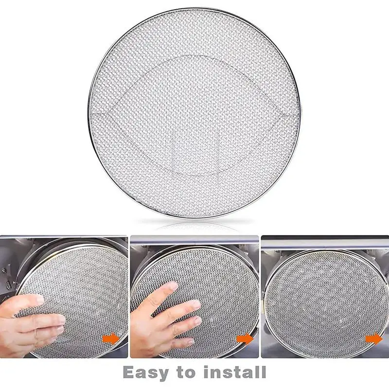 Splatter Shield Stainless Steel Fine Mesh Splatter Screen Double-layer Splash Screen Air Fryer Accessories Guards for F