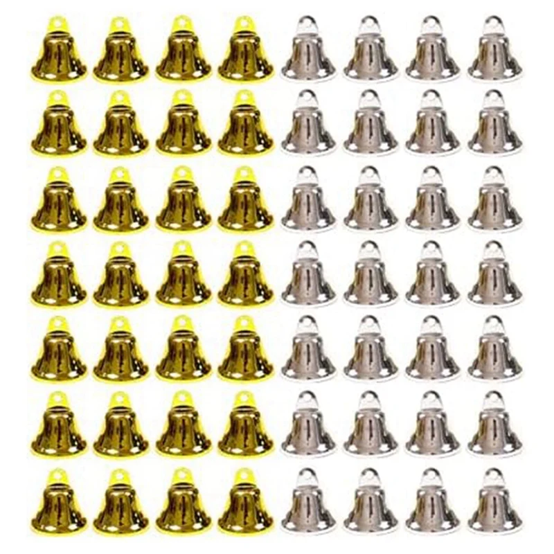 

Vintage Craft Bells Fishknow 56 Pcs Bells For Crafts, 1.2Inch, For Wind Chime (Gold, Silver)