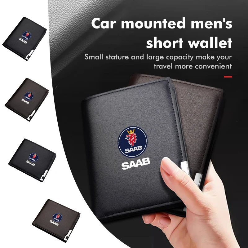 Portafoglio Per Auto Id Patente Di Guida Pacchetto Carta Passaporto Accessori Per Saab 9-3 9-5 93 9000 900 9-7 600 99 9-X 97X Turbo X