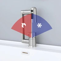 ก๊อกน้ำอ่างล้างหน้าแบบโมเดิร์น หมุนได้ พับได้ 3 โหมดการใช้งาน น้ำเย็น/น้ำร้อน ก๊อกน้ำติดตั้งบนเคาน์เตอร์ สแตนเลส 4