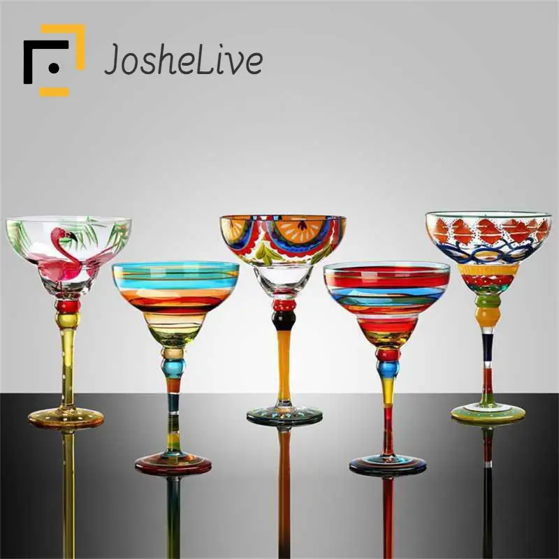 

Cocktail Glasses Handmade Colorful Red Wine Tall Glasses Champagne Glasses Creative Wine Glasses Wine Cup Bar Accessories Barwar
