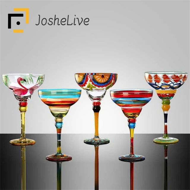 Set of 6 Small Stem Martini Glasses for Cocktails, Desserts, Margaritas,  Classic Barware Accessories (5oz) 