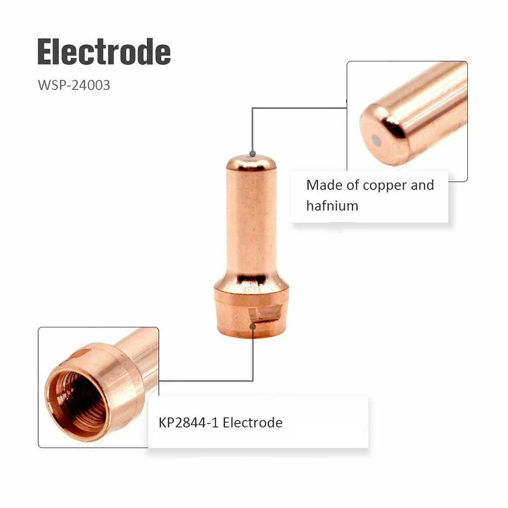 20pcs KP2844-1 Plamsa Cutting Electrode And Nozzle KP2844-4 Tips For Tomahawk 1000 LC65 Plasma Cutting Torch Accessories 5