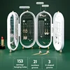 Jewelry Storage Box Make Up Organizer  Multi Layer Dust Proof Earrings Ring Necklace Display Frame Women's 6