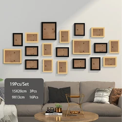 Rustic Wooden Photo Frame Set for Wall Hanging and Home Décor (Wood black Frame)