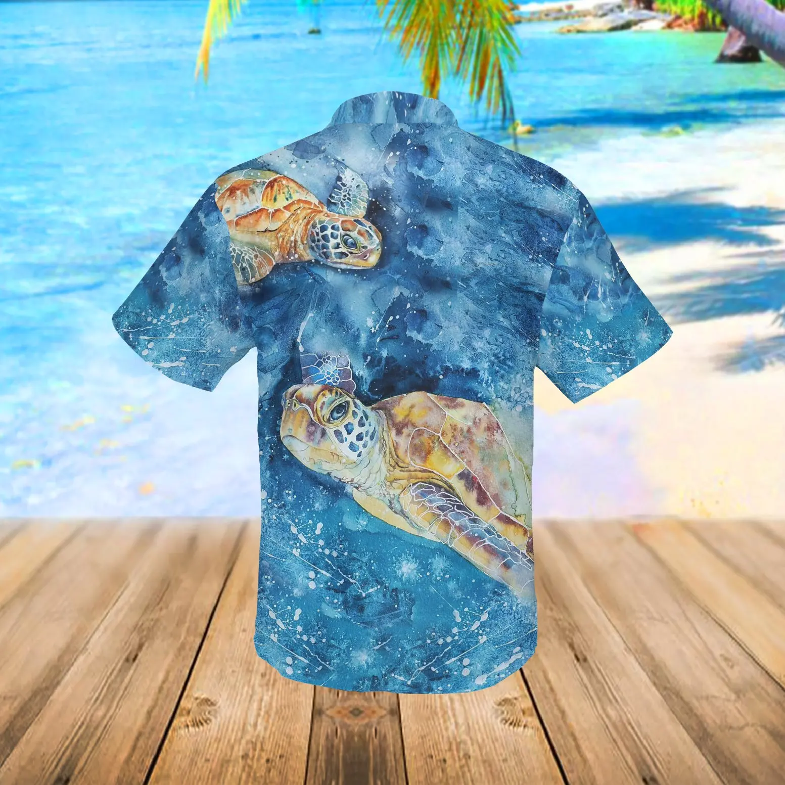 2020 Summer beach Short sleeve Shirts Green Bass Fishing 3D