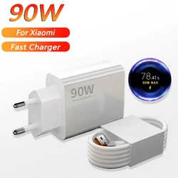 Turbo Fast 90W Wall Charger with USB Type-C Cable for EU and 1.5M Cable