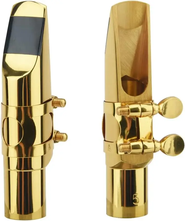 Tenor Soprano Alto Saxophone Metal Mouthpiece Gold Lacquer Mouthpiece Sax Mouth Pieces