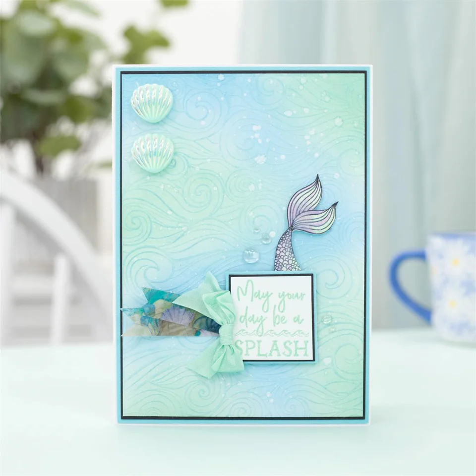 Tampons Transparents Et Dies Ocean World - Baleines, Algues - Pour Cartes, Neuf