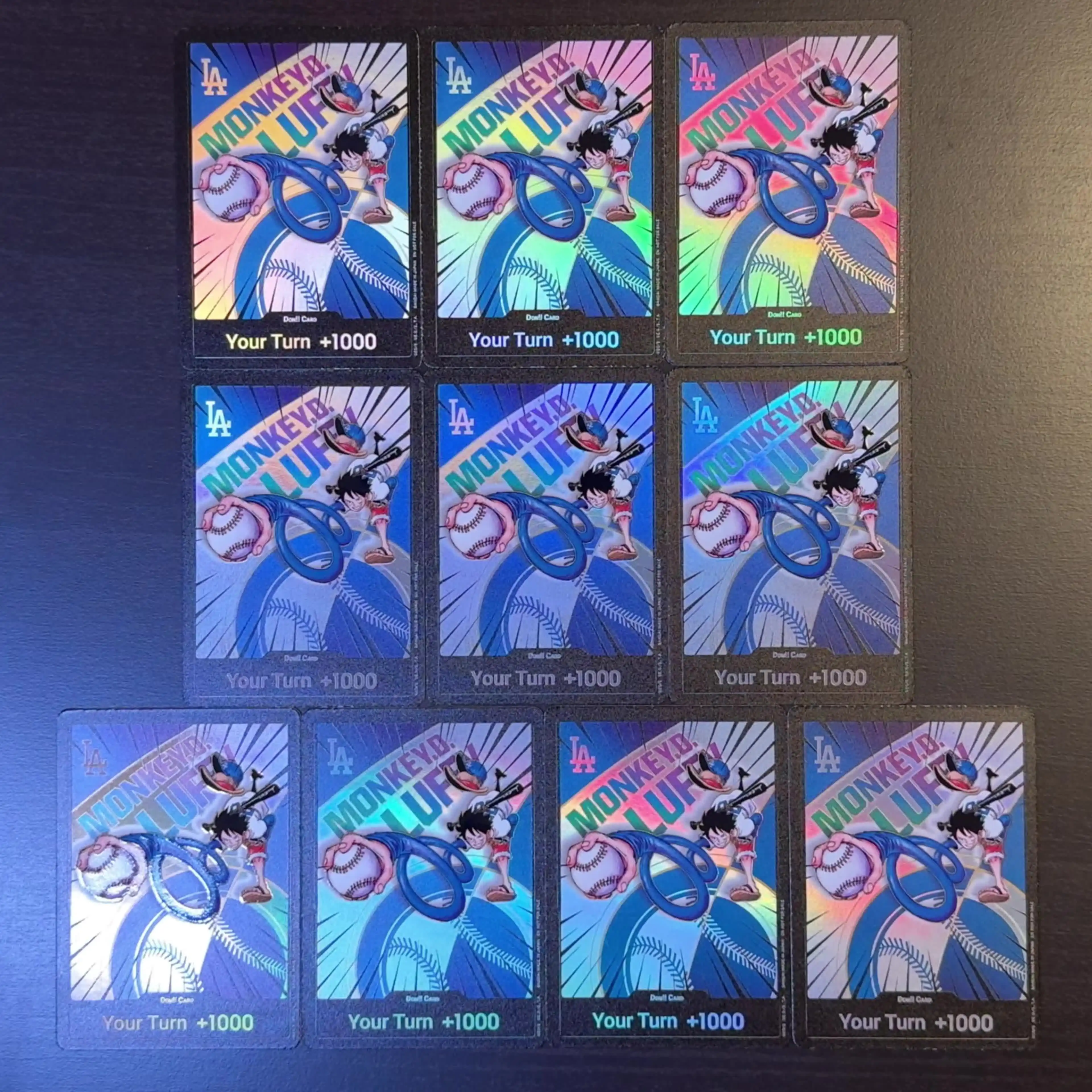 ホログラフィックワンピースOCG英語版DONカード ルフィ×ドジャース